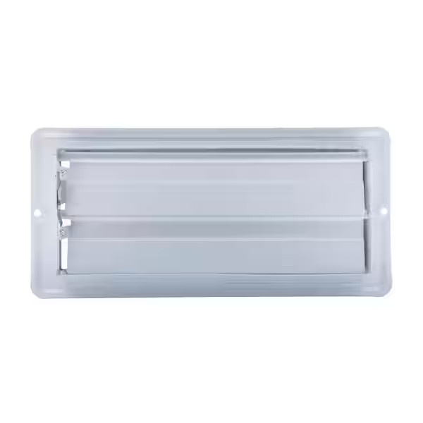 9-3/4 in. x 4 in. Steel Floor Register with 7/8 in. Drop in White