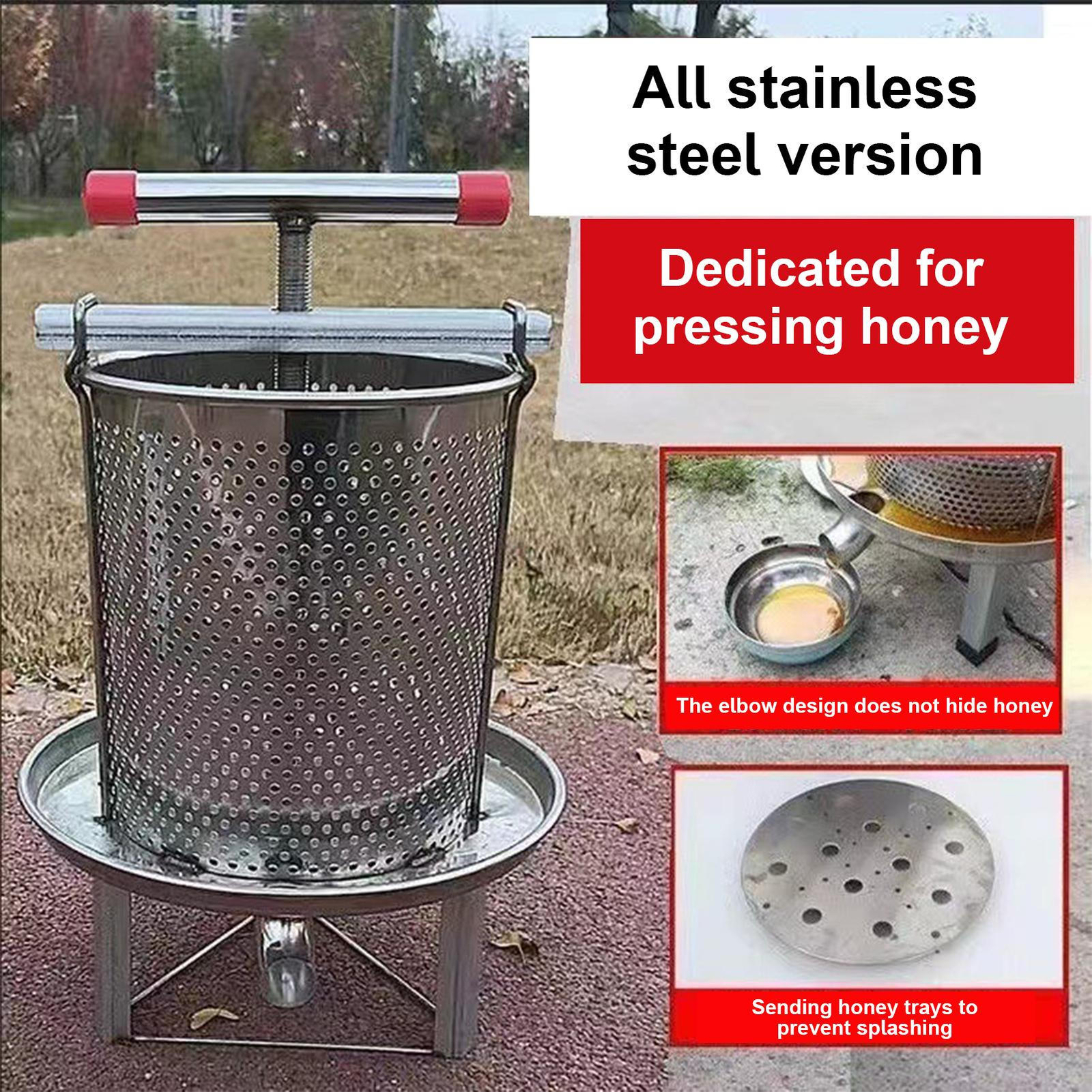 Honey Press Extractor Beekeeping Manual Stainless Steel Honey Press Machine Tool