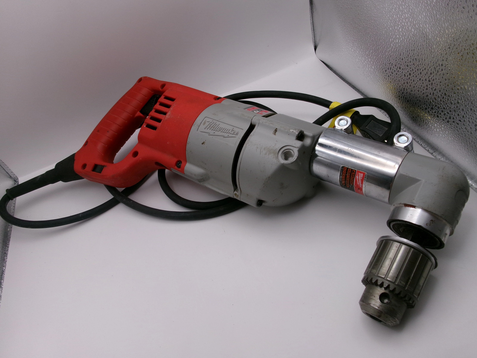 Milwaukee 1107-1 Drill 120V 500RPM 1/2″ D-Handle Keyed Right Angle PARTS/AS IS