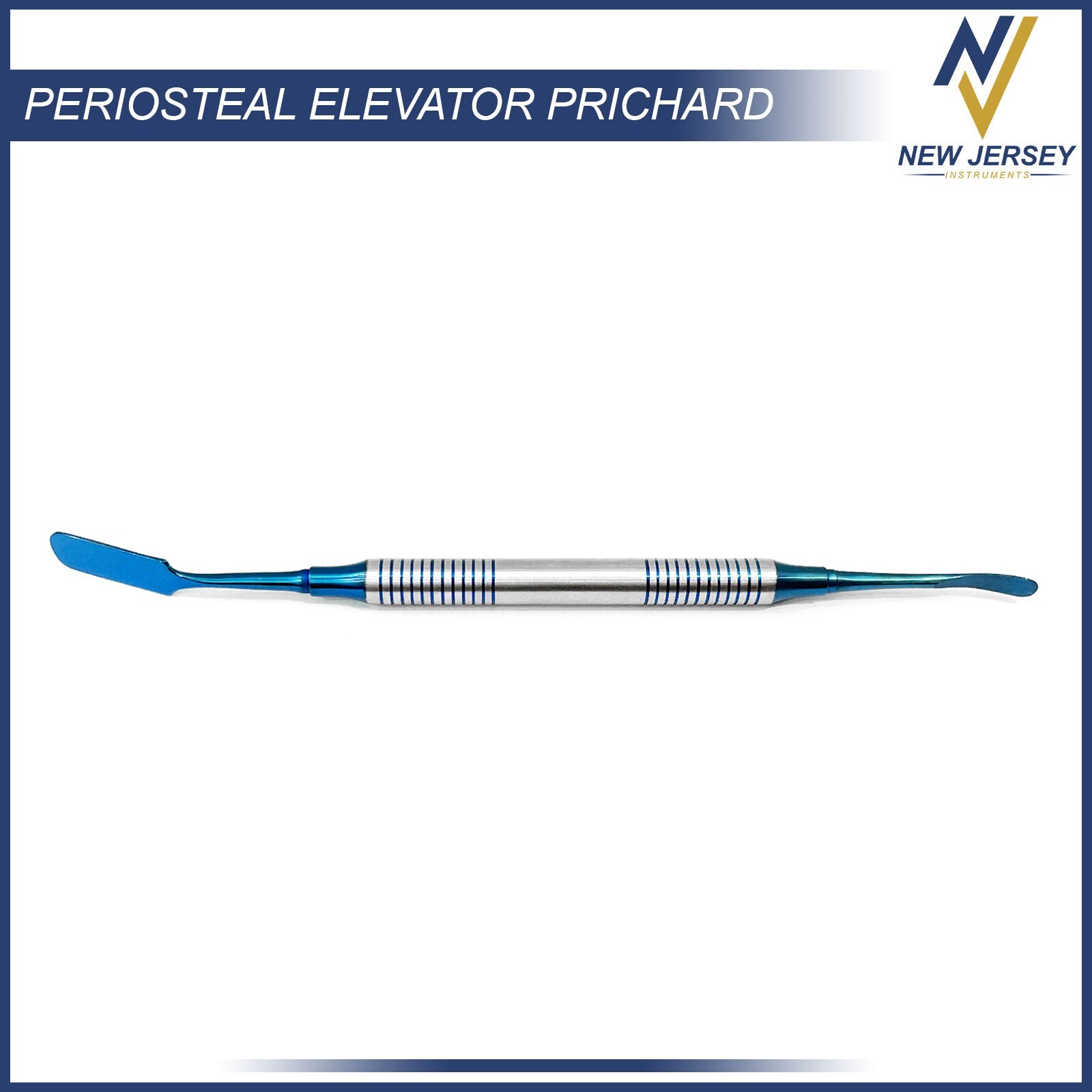 Dental Periosteal Elevator Prichard Blue Titanium Coated Double Ended German Gr