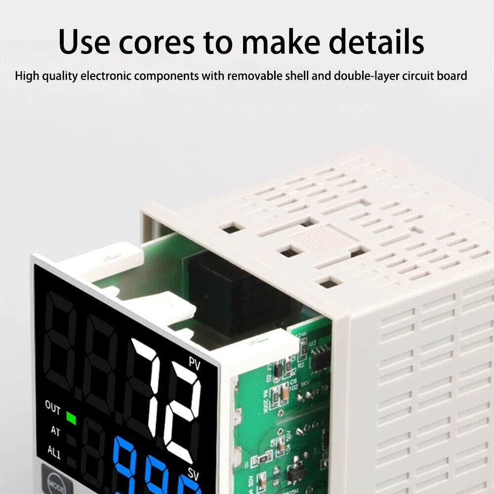 Digital PID Temperature Controller Thermostat Fahrenheit Relay/SSR AC 100V-240V