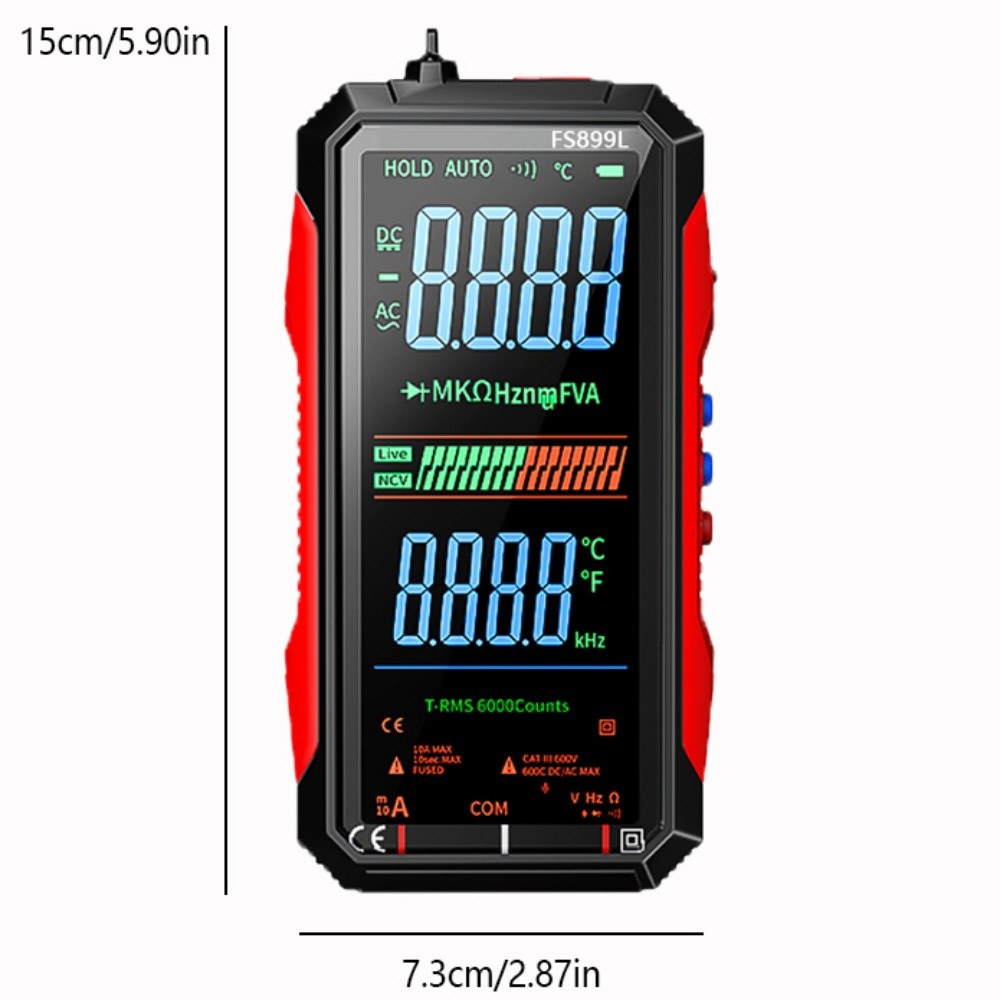 Digital Multimeter, FS899L Multimeter, USB Rechargeable Digital Multimeter