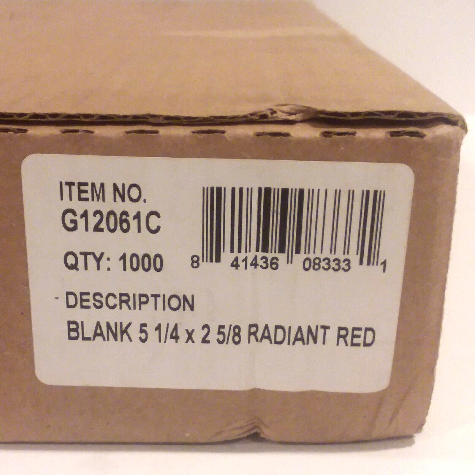 Box of 1000 5 1/4″ x 2 5/8″ Shipping Inventory Tags RADIANT RED 13 Pt G12061C