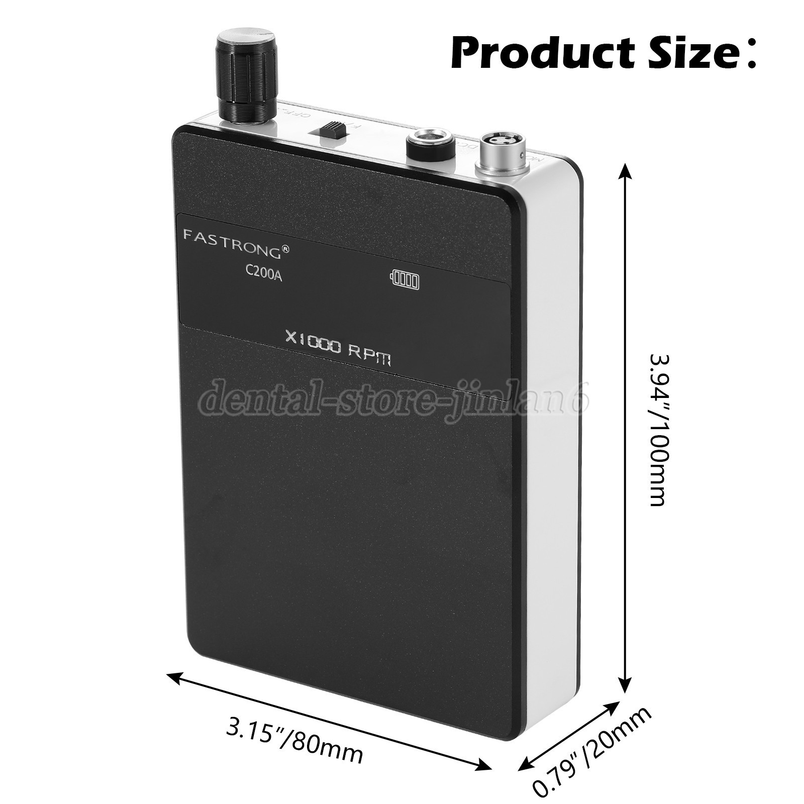 Portable Dental Lab Brushless Micromotor E-Type Grinding Polishing Machine BLACK