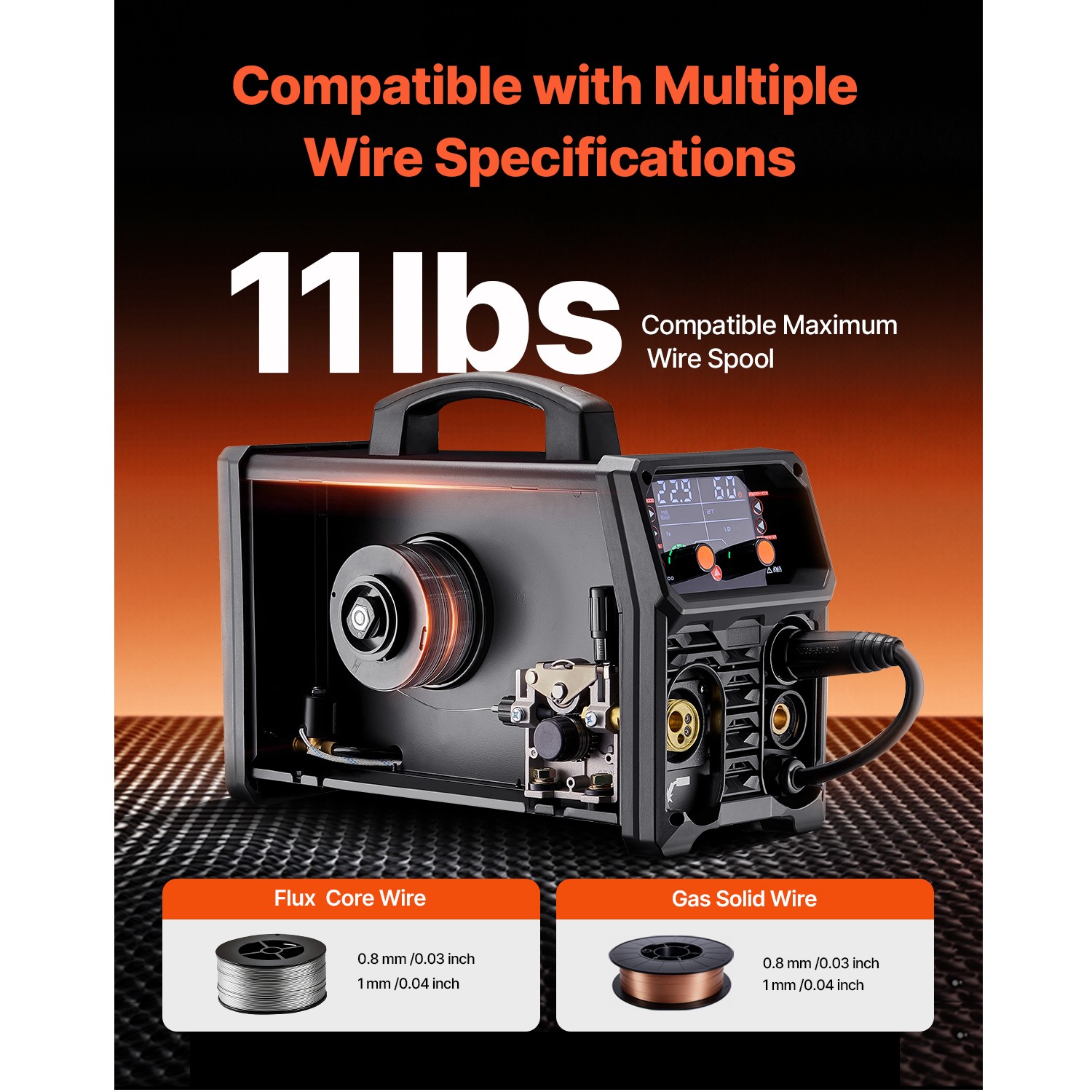 MIG Welder 200Amps Welding Machine 4-in-1 Gas MIG/Flux Core MIG/Stick/Lift TIG