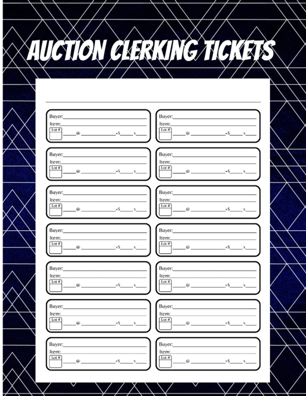 Auction Clerking Tickets | 1512 tickets: Sheets |…