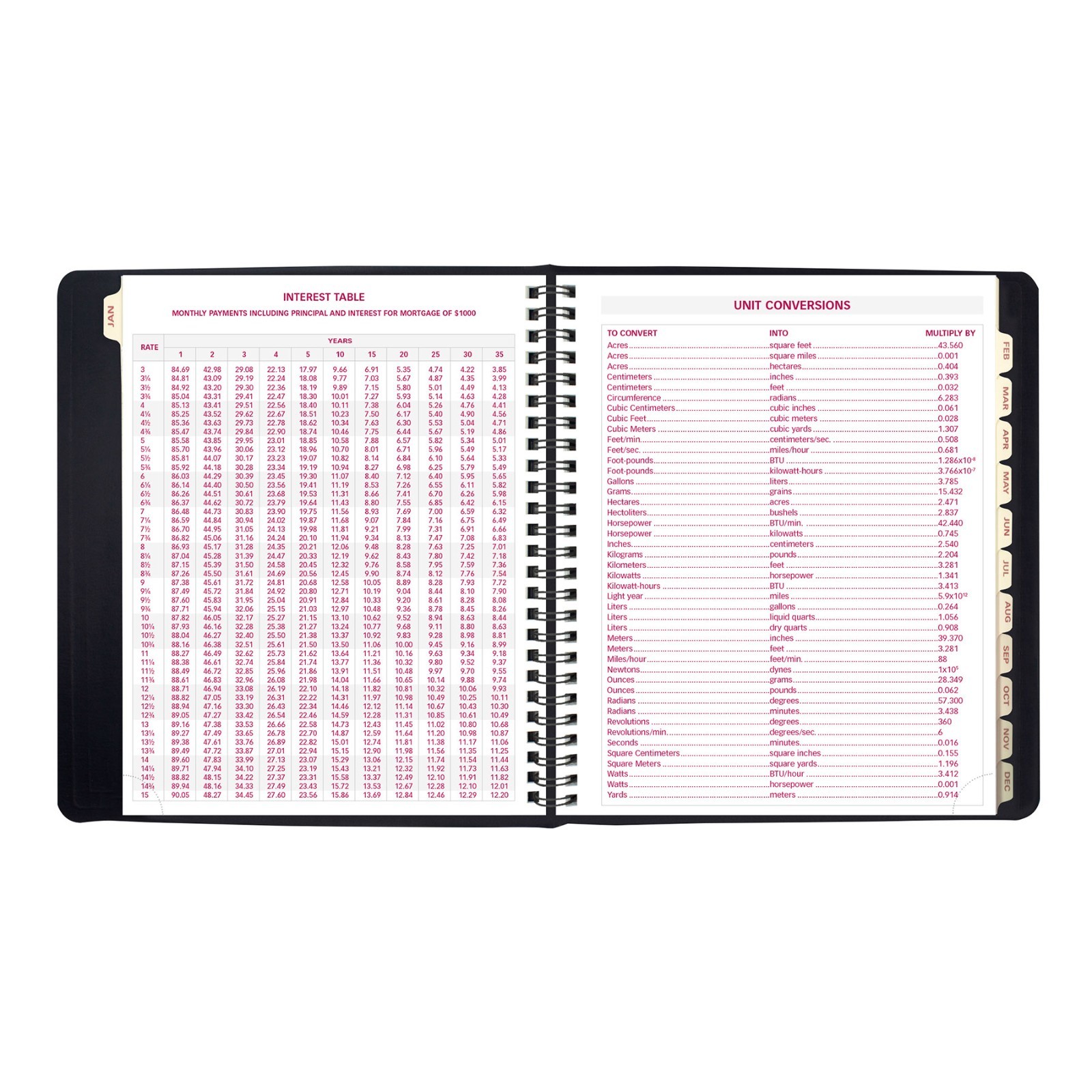 2026 Brownline CB850.BLK Weekly Planner, Twin Wire Binding, 8-1/2 x 6-3/4″