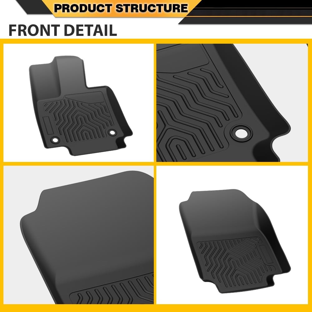 TPE All Weather Floor Mats Cargo Liner for Toyota RAV4 2019-2024 Hybrid 3PCS