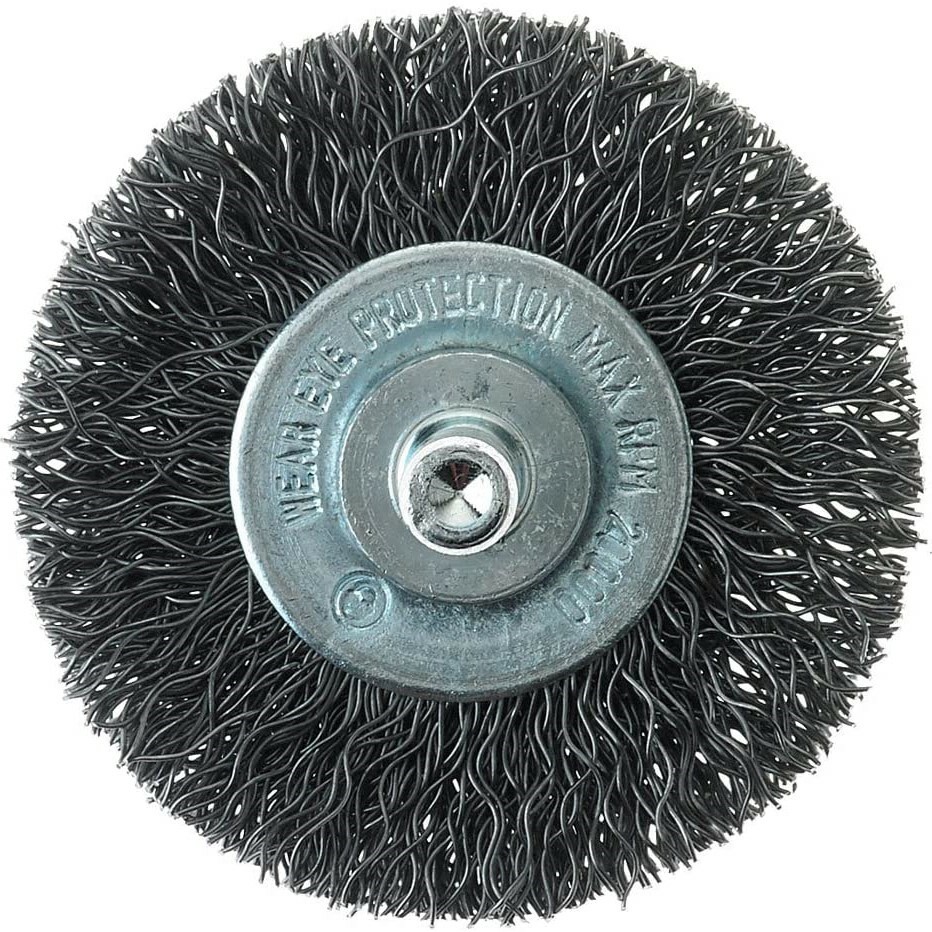 2″ Crimped Carbon Steel Wire Wheel Brush w/ 1/4″ Shank For Die Grinder or Drill