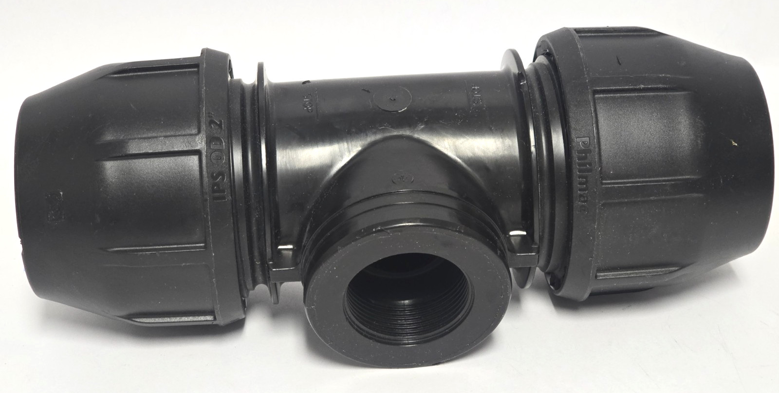 PHILMAC TEE COUPLER FOR MDPE WATER PIPE FEMALE 2″x2″x2″