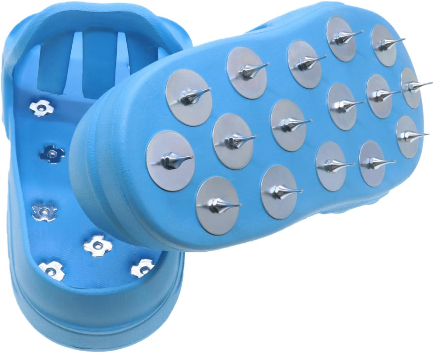 X-Large Sharp Spiked Shoes for Safe Walking on Epoxy Floors – Blue