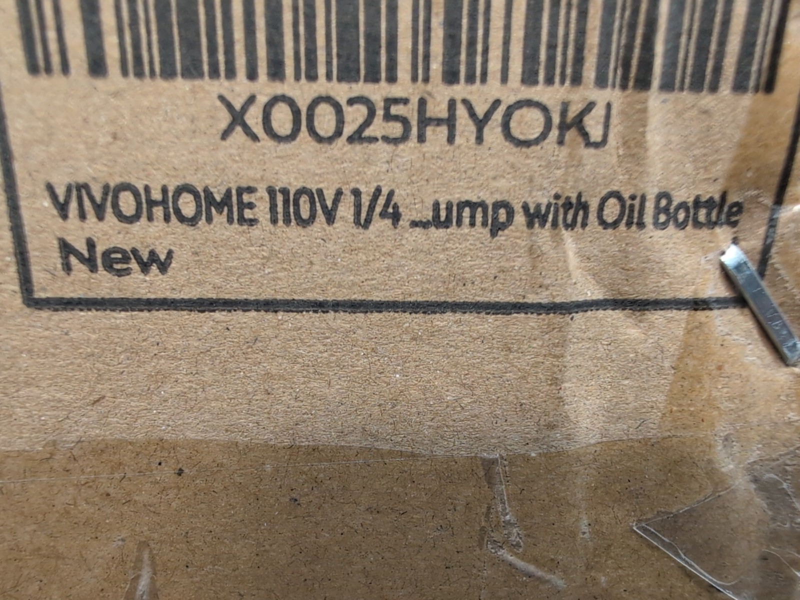 VivoHome 110V 1/4 HP 3.5 CFM Single Stage Rotary Vane Air Vacuum Pump Oil Bottle