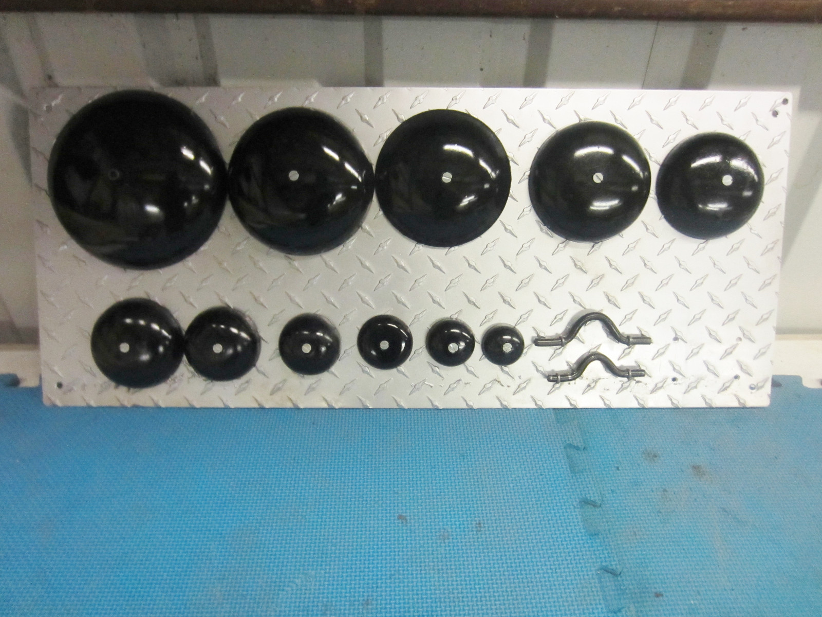 Pipe Caps: domed steel, weld on size 6-5/8 inch Outside Diameter. Lot of 20
