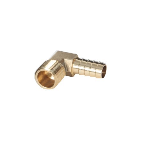 Brass Connector Adapter Barbed Fitting 90 Degree 1/2″ NPT size X 1/2″ Hose Barb