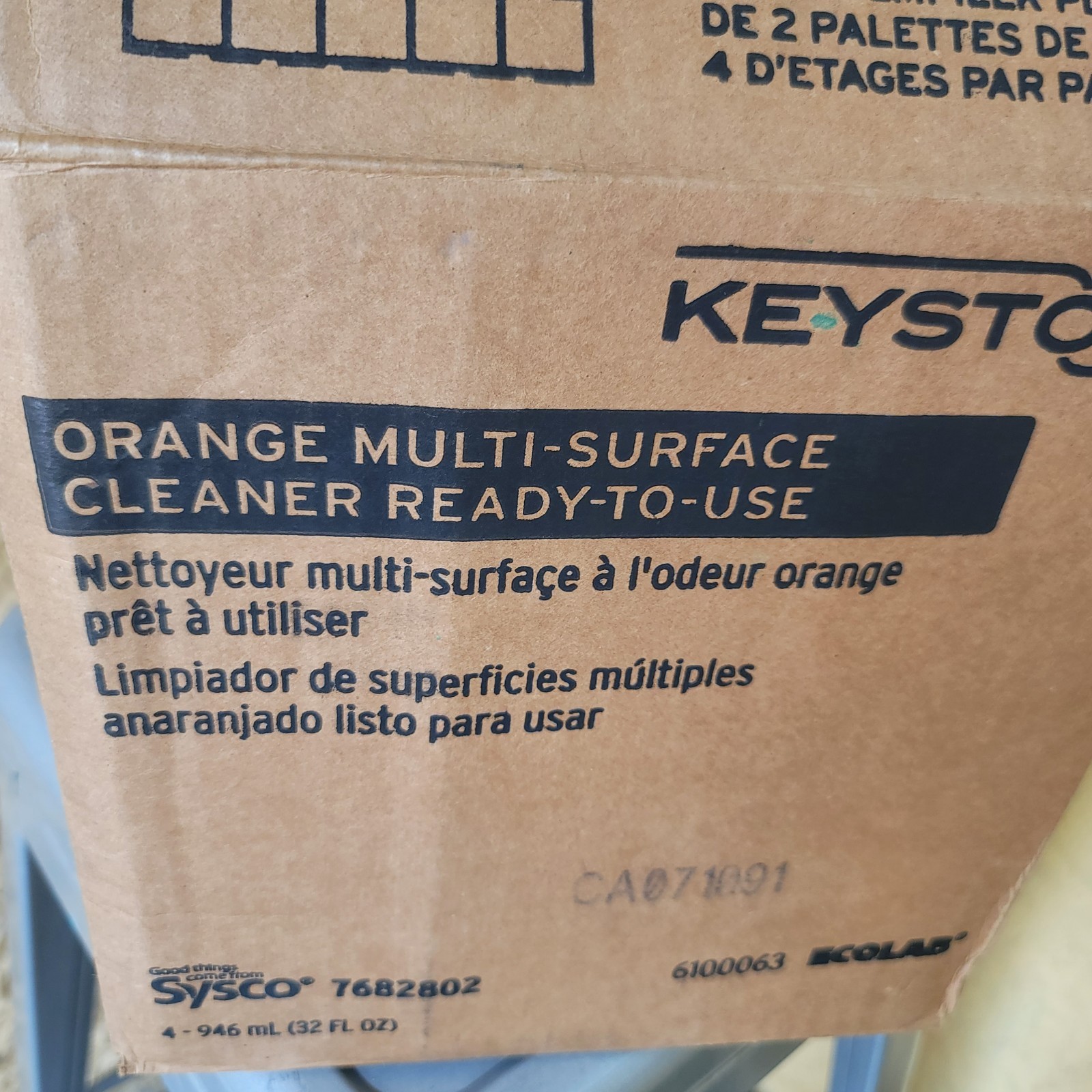 [Lot of 4] Ecolab Orange Multi-Surface Cleaner 6100063 Industrial Commercial