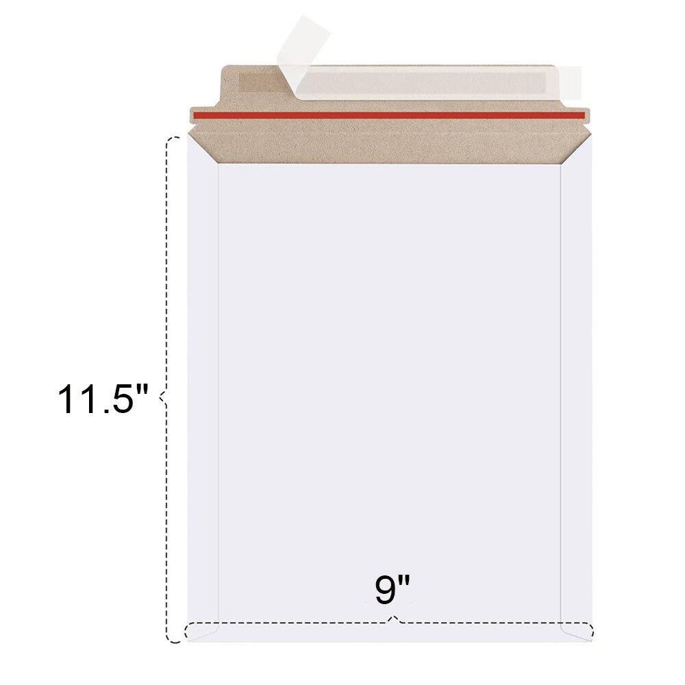 Rigid Photo Mailers 300gsm Cardboard Self Seal with Easy Open Tear Strip 100-400