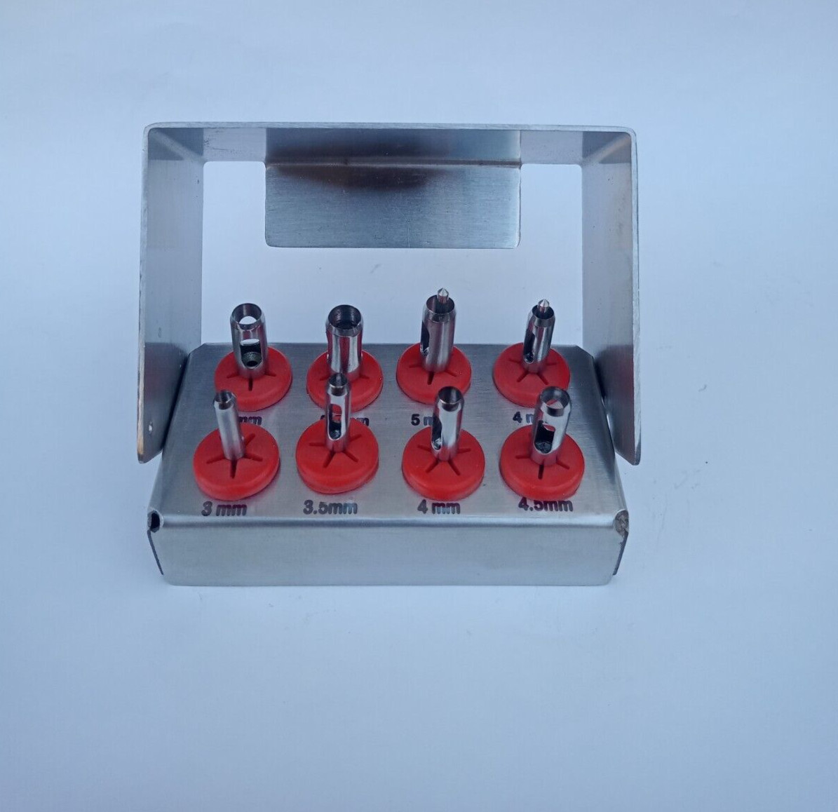 GERMAN Dental Implant Tissue Punch Kit 8 pcs set FREE Bur Holder