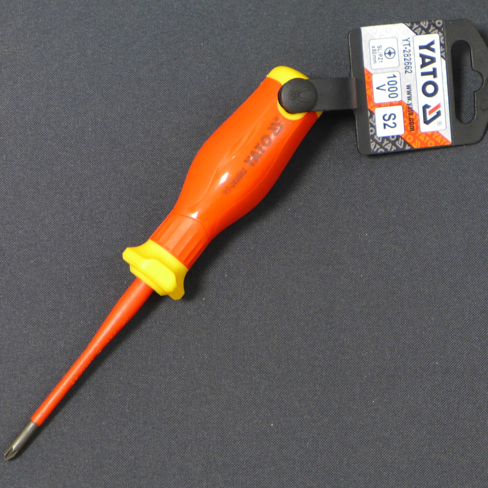 Yato Insulated Phillips Screwdriver Extra Slim Combination Sl/Pz1X80mm YT-…