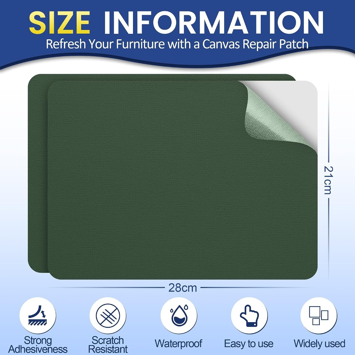 8.3″ x 11″ Waterproof Canvas Repair Patch – Perfect for Tents, Furniture & More