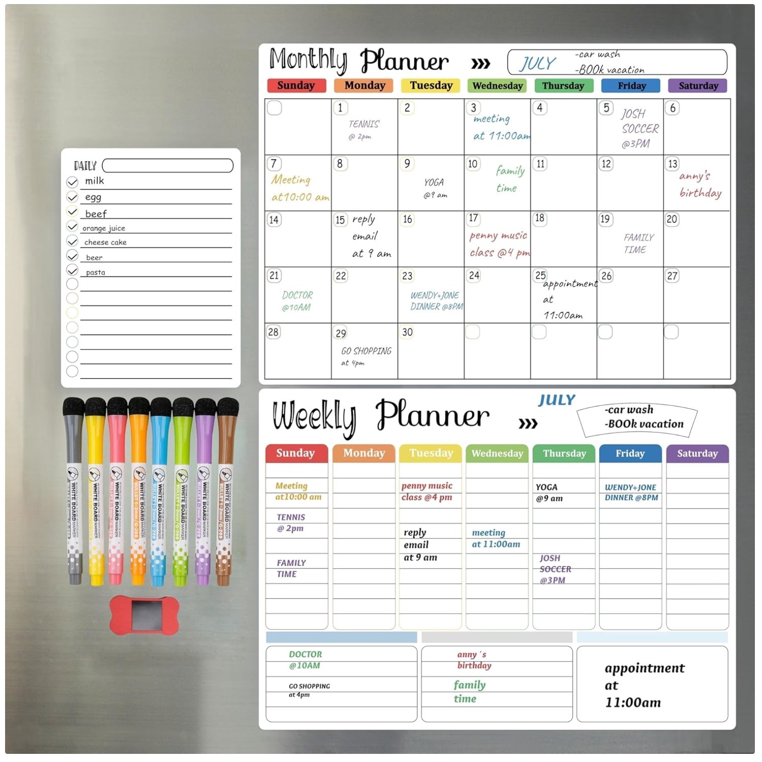 Fridge & Wall Organiser – Monthly, Weekly, Daily