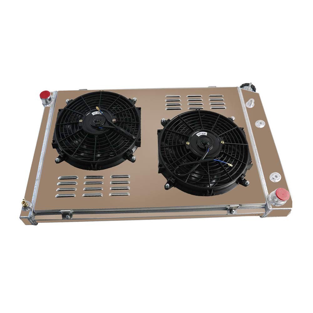 3 Row Alum Radiator+Shroud Fan 73-87 Chevy GMC C10 C20 C30 K10 5.7L 7.4L V8