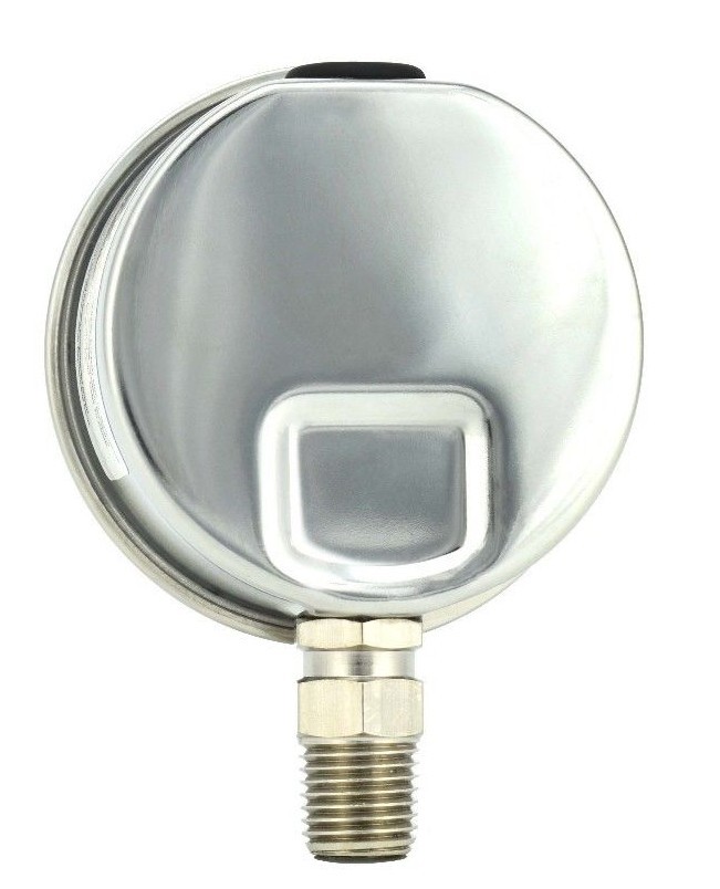 2″ Pressure Gauge, Stainless Steel Case, Liquid Filled, Lower Mnt, 2000 PSI
