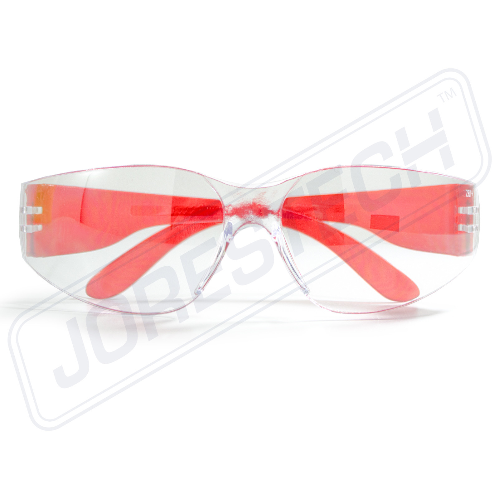 JORESTECH Vision Red frame clear Lens Safety Glasses Sunglasses Z87+ 12PACK