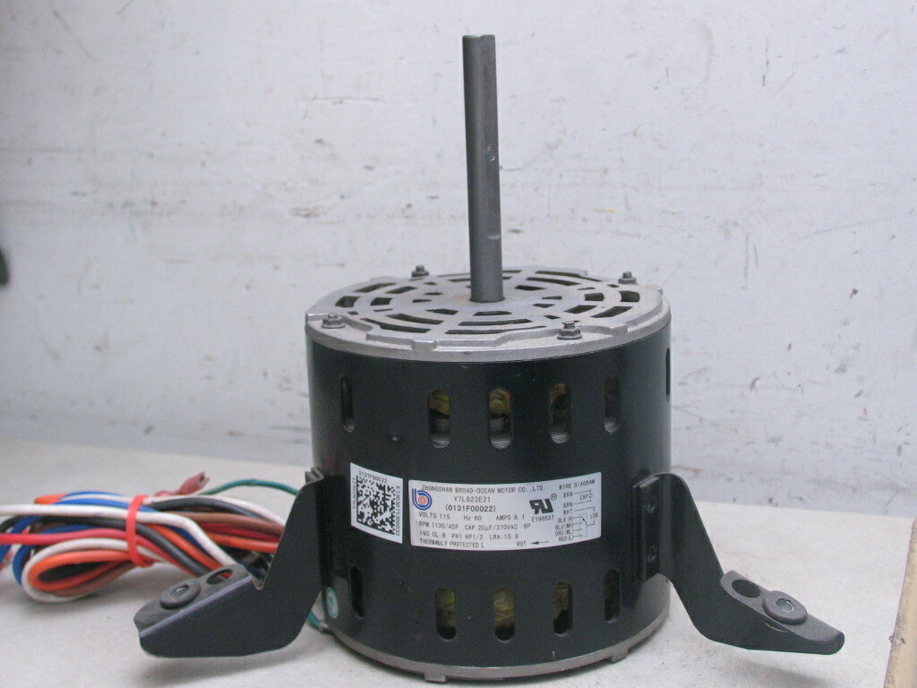 Zhongshan Broad-Ocean 0131F00022 Blower Motor Y7L623E21 1/2HP 1130RPM 4SPD 115V