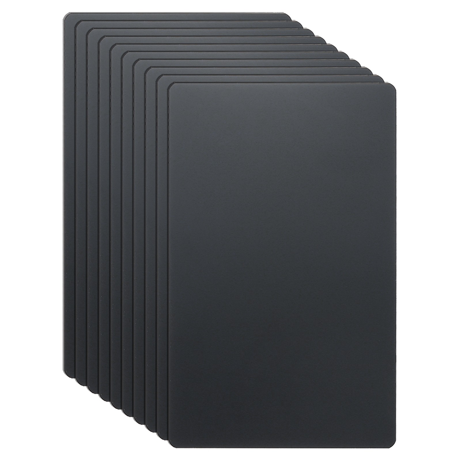 10Pcs, Metal Business Cards Blanks 3.1x2x0.02 Inch Titanium Laser Engrave Black