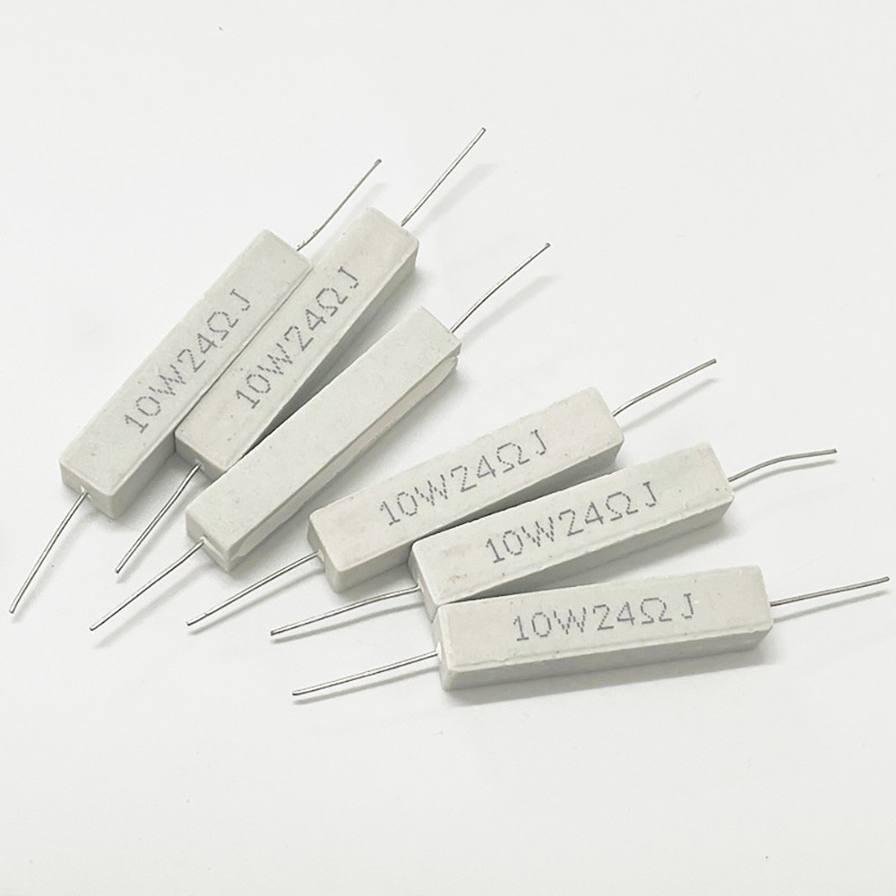7W/10W/20W Resistor Wirewound Cement Ceramic Horizontal 0.1-510K Ohm 10pcs