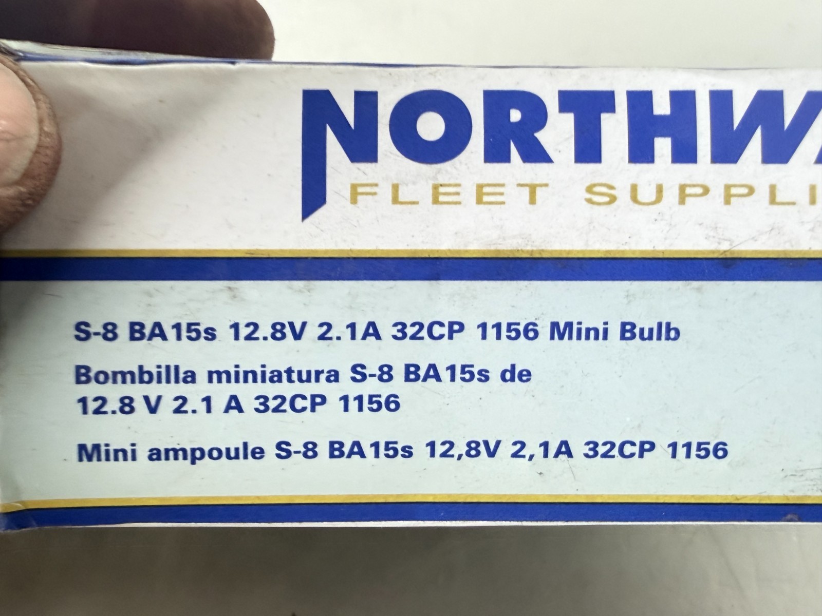BOX OF 9 NEW Northway 12V MINIATURE LAMPS 1156 12.8v 2.1Amp 32CP (38)
