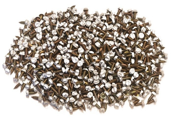 12,000 WHITE #8 x 1/2″ Rain Gutter Self Tapping Zip Screws Sheet Metal Hex Head