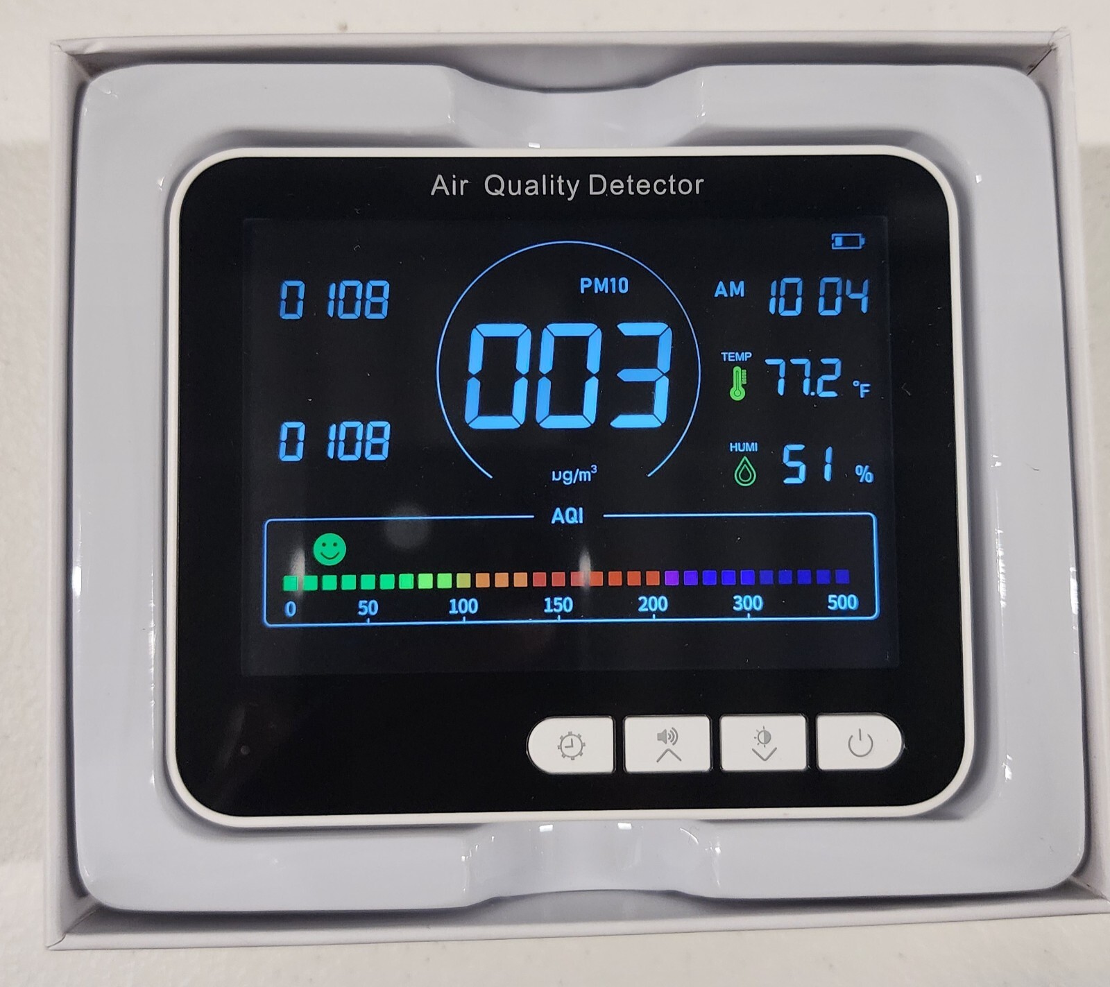 14 in 1 Air Quality Monitor Indoor with Beep Alarm, 6 AQI Air Quality Detector