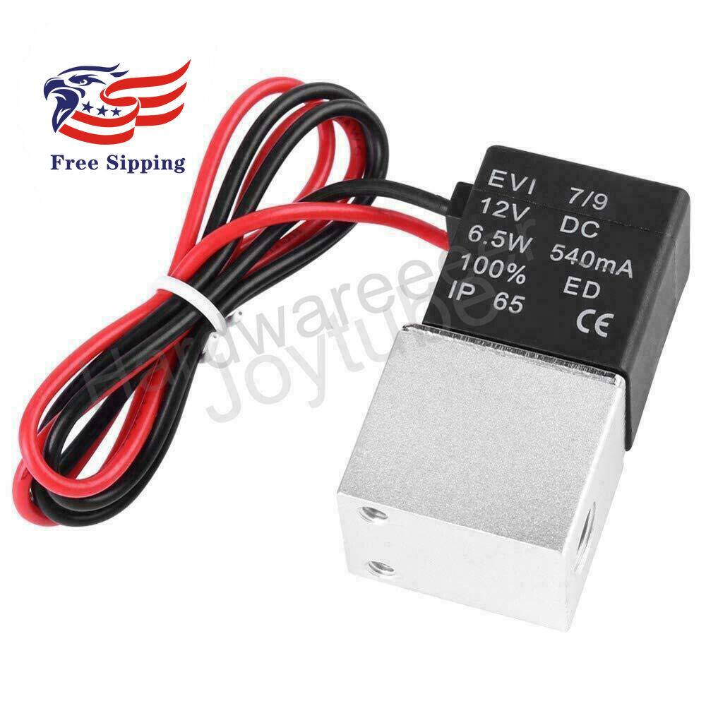 2 Way Normally Closed DC 12V Electric Solenoid Air Valve 1/4″ NPT