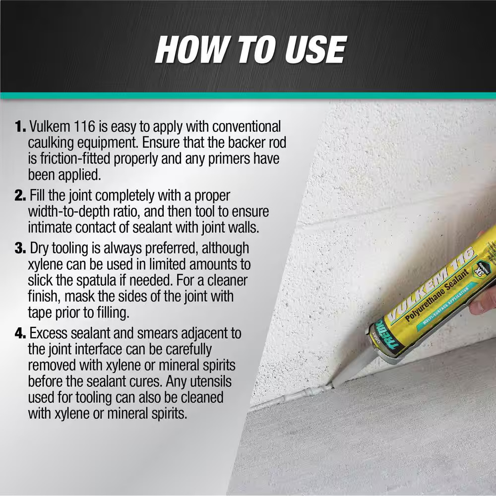 Vulkem 116 10.1 Oz. Gray Exterior Polyurethane Sealant (12-Pack)