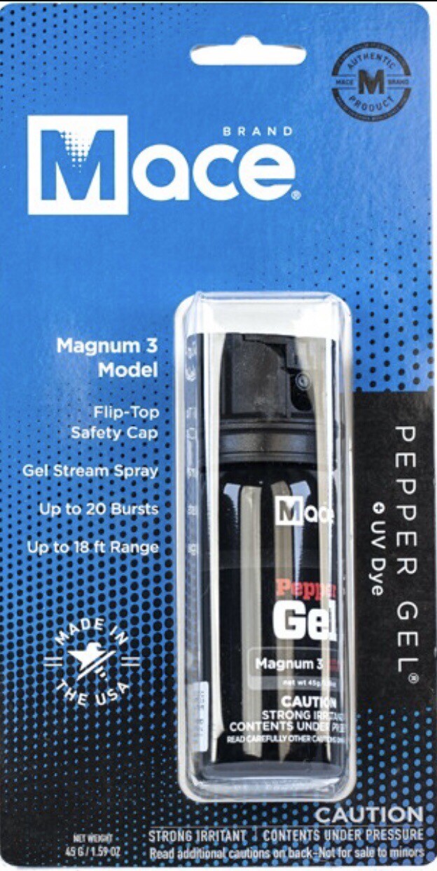 MACE 18 ft Pepper Spray GEL POLICE Women Self Defense Safety BELT CLIP SECURITY