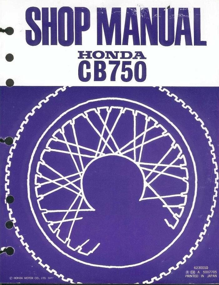 1969-1978 Honda CB750 SOHC K0-K8 F1-F3 Shop Manual 275 pages