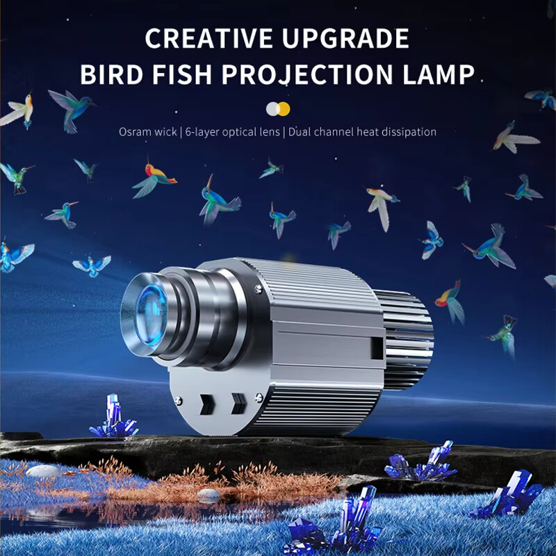 60W-600W Fish Dynamic Effect Pattern Projection Logo Gobo Projector Holiday Gift