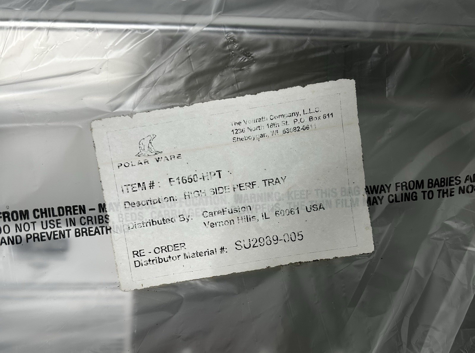 Polar Ware Medical Tray E-1650-HPT Stainless Steel