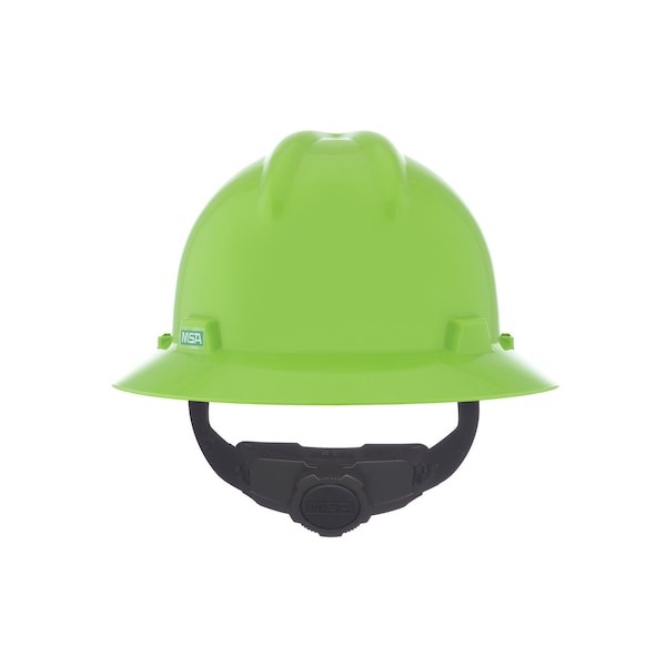 Msa Safety 815570 V-Gard Slotted Full Brim Hard Hat, Fas-Trac Iii Suspension,