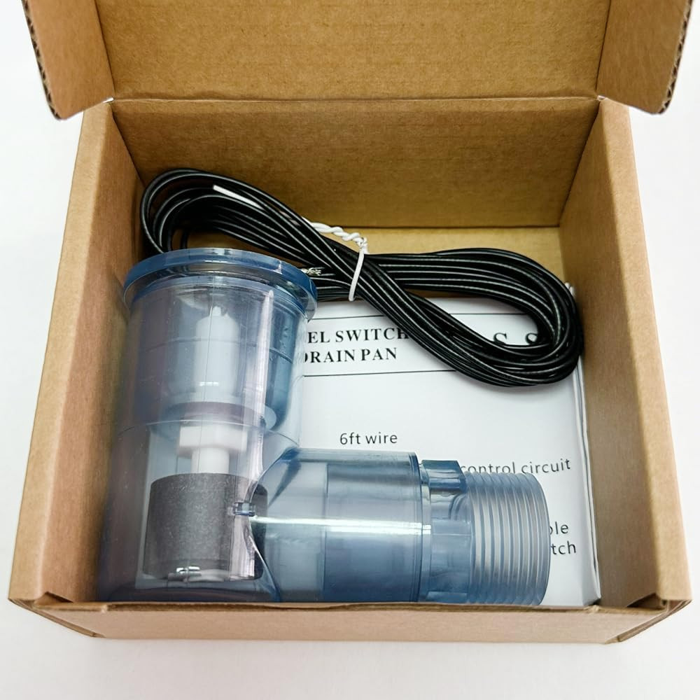 SS2 Condensate Float Switch Clear PVC Overflow Safety Level Sensor for HVAC Drai