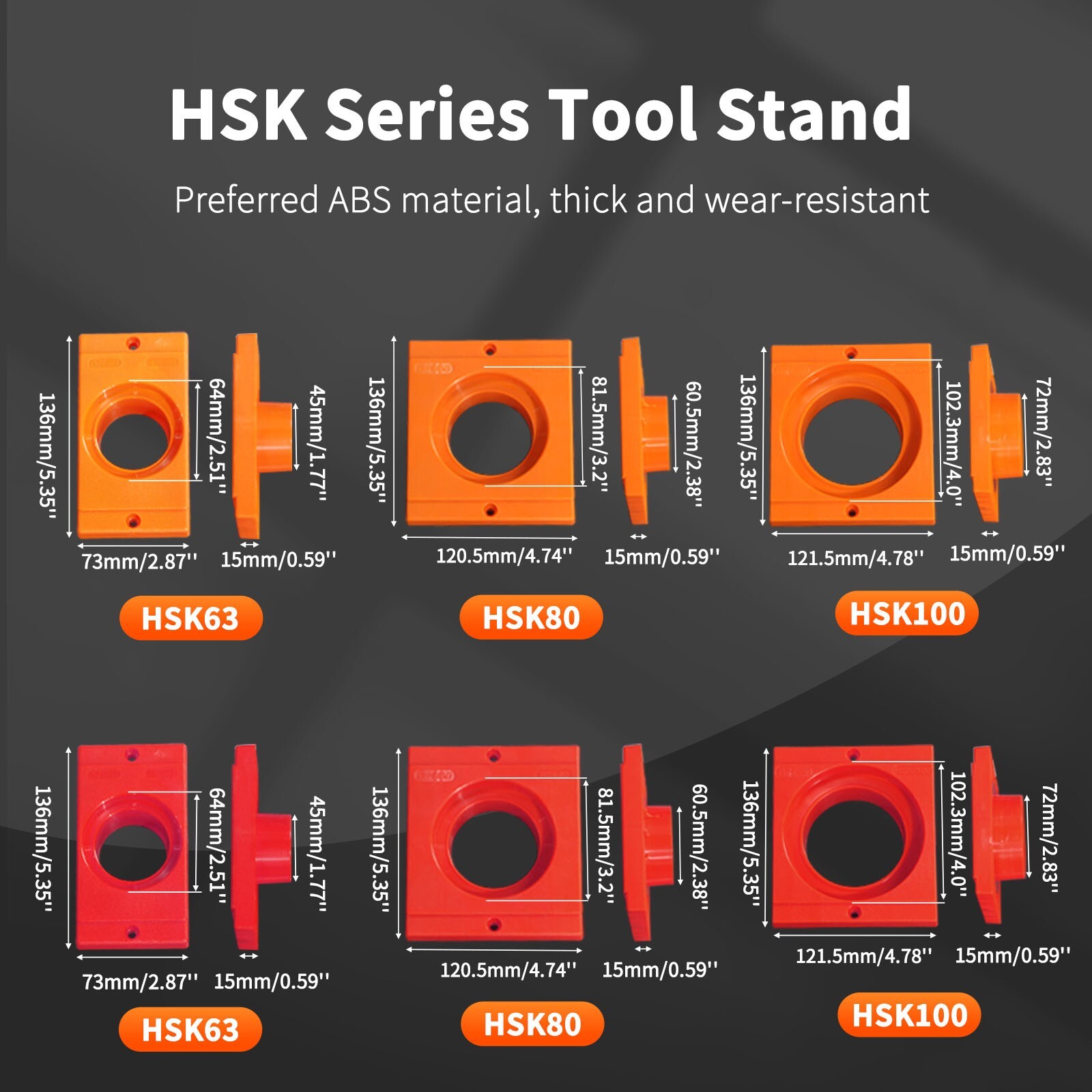 10 items Tool Rack Storage Rack HSK63/100 CAT50 CAT40 BT50 BT40/C3/C6