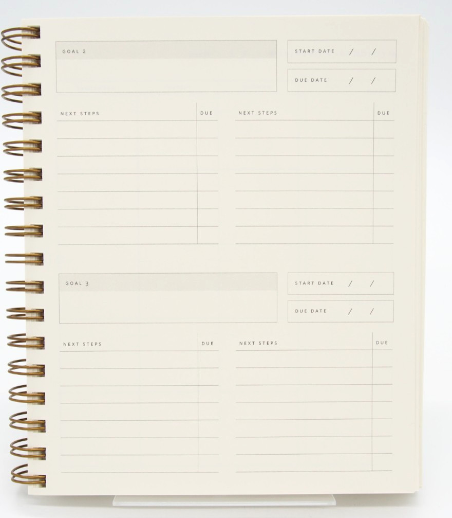 (A) Ramona & Ruth QUARTERLY OVERVIEW PLANNER Undated 3-month Journal Blue New