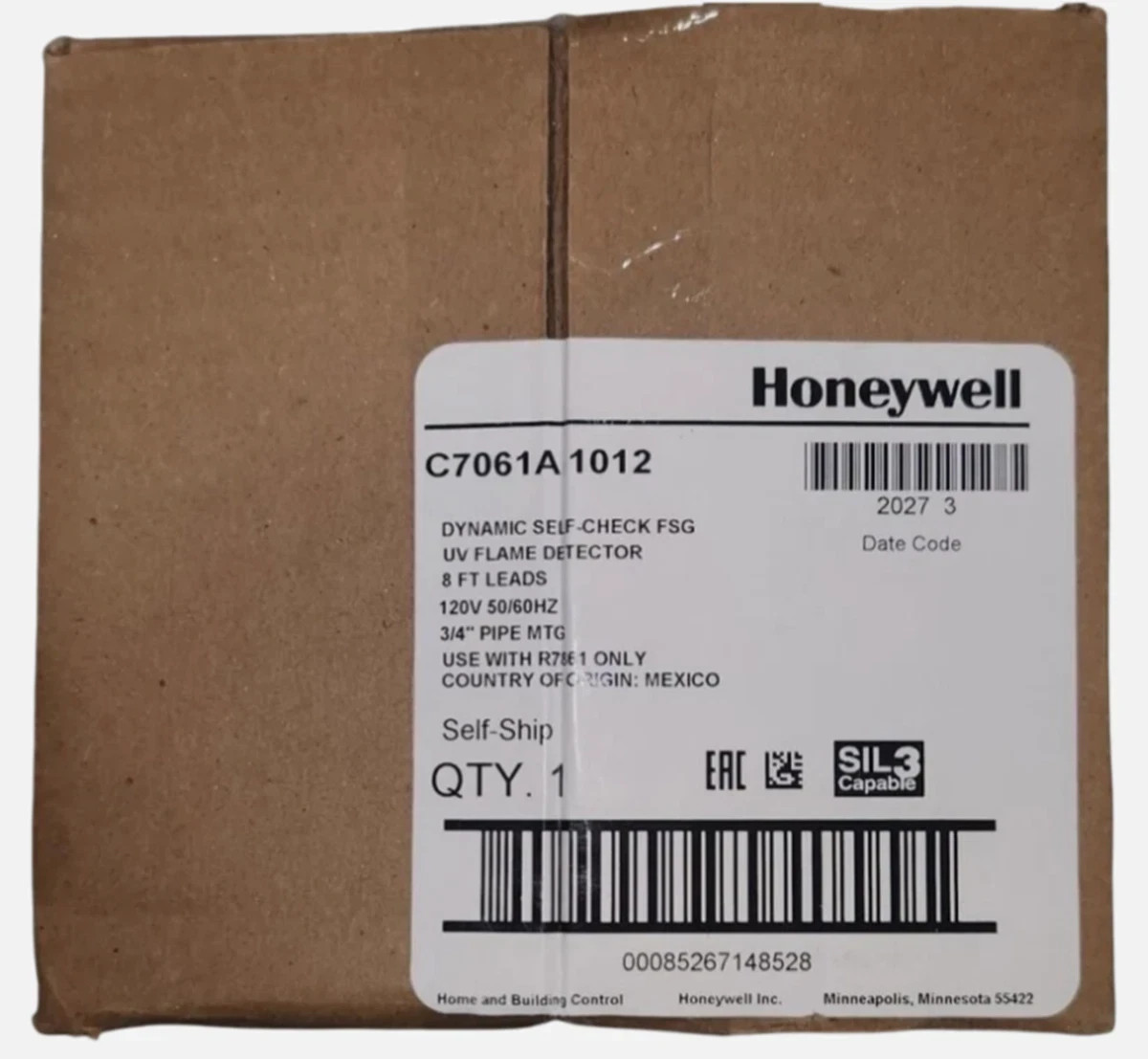 5 years warranty Express New Honeywell C7061A1012 C7061A 1012 UV Flame Detector