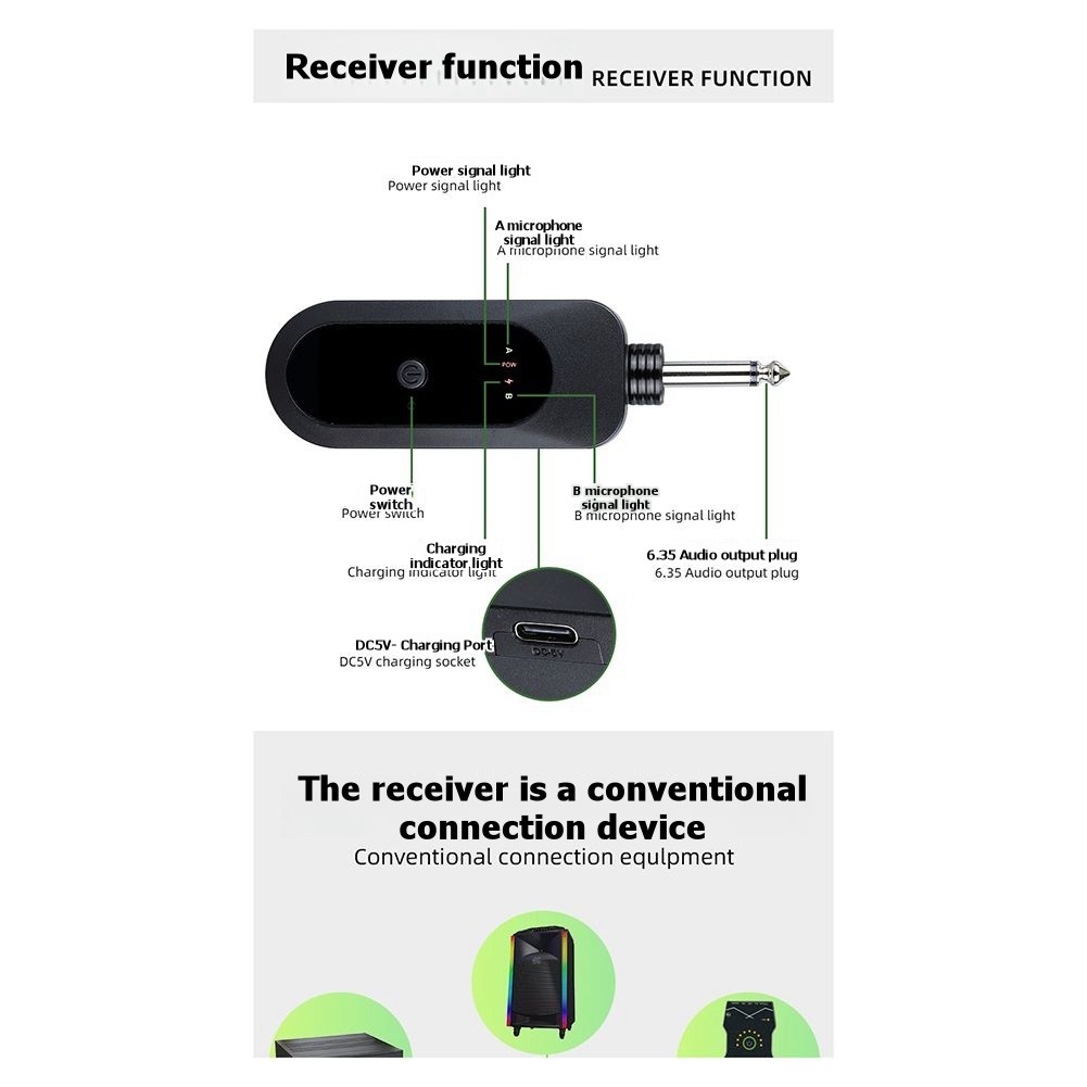 Universal Wireless Microphone System for One To Devices for Home – un5141
