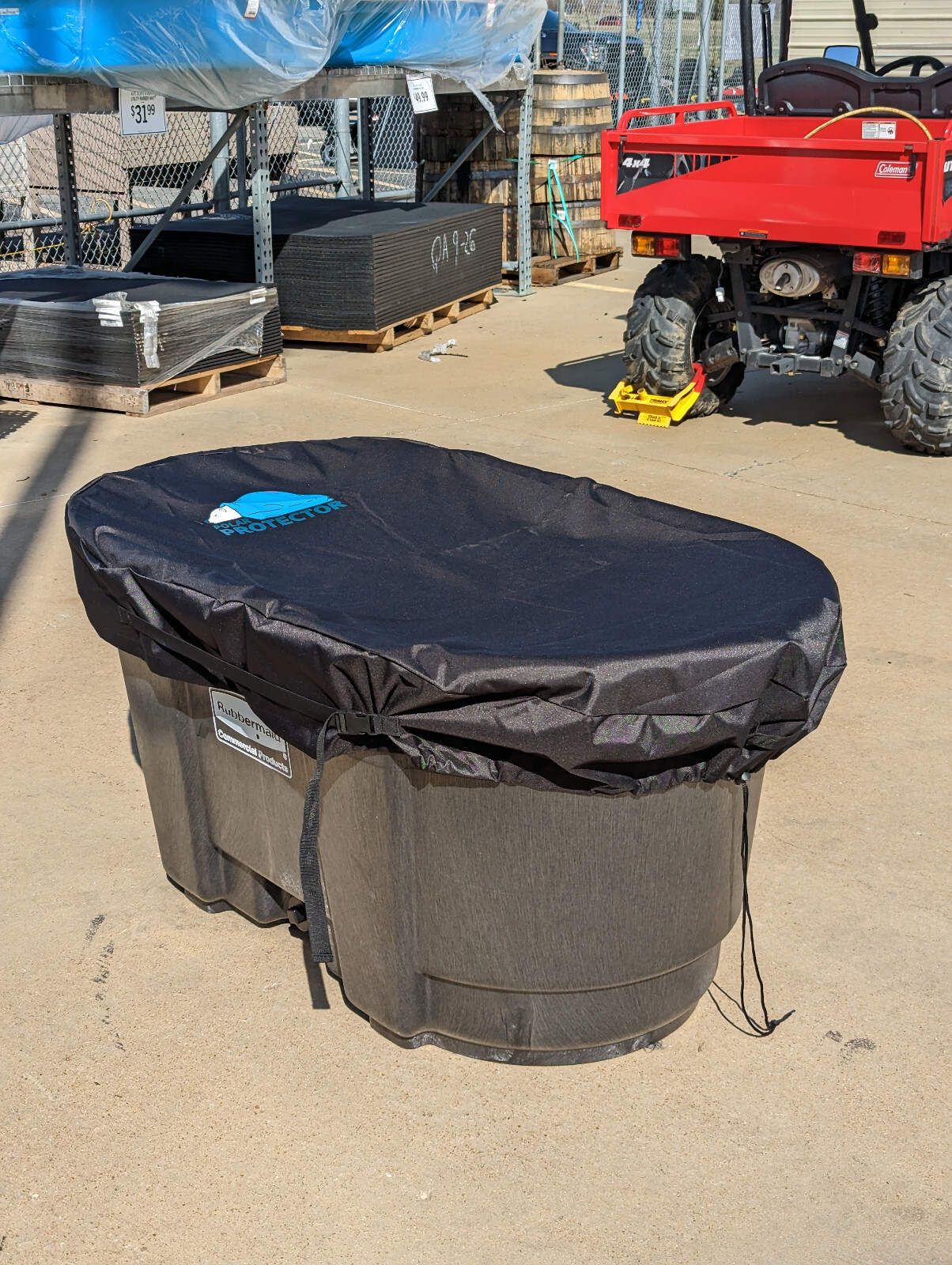 Rubbermaid 100 Gallon Stock Tank Cover Ice Water Therapy Ice Bath Cover Coldtank