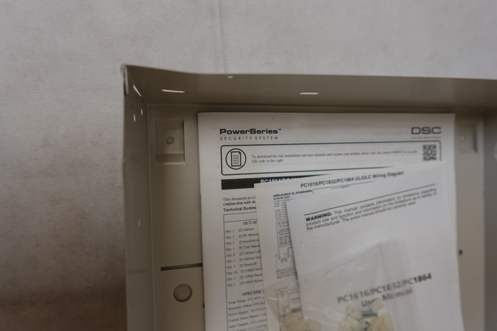 DSC PC1864NKCP01 PowerSeries PC1864 8-Zone Hybrid Alarm Control Panel (Cab Only)