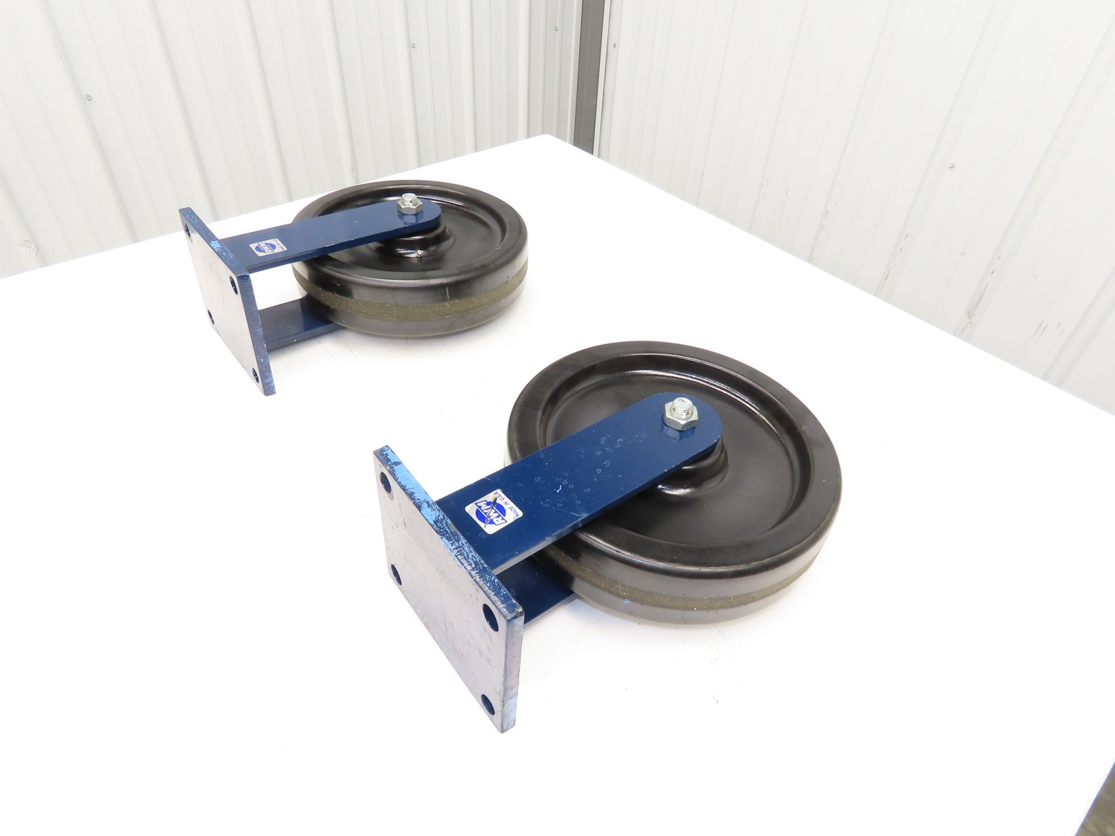 RWM 75 Series Rigid Caster Wheel 12″x 3″ Height 15-1/2″-Top of Plate Lot of 2