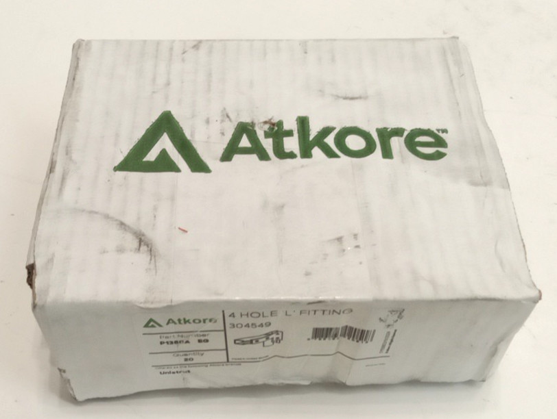 Atkore P1380A EG Unistrut 4 Hole Flat Plate L Channel/Strut Fitting Steel 20pk