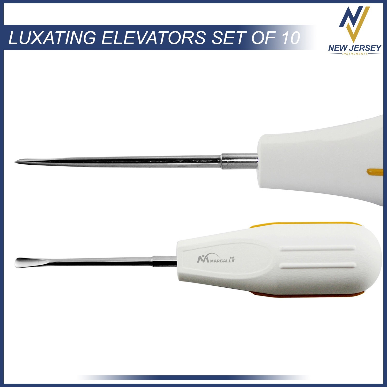 Dental White Root Elevator Oral PDL Luxating Tooth loosening Diff Sizes